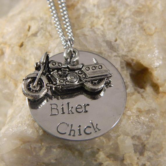 Biker Chick Motorcycle Necklace